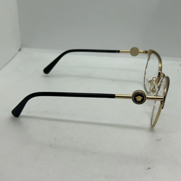 VERSACE VE1271 Eyeglasses Frames Case RXable 1443 Black/Gold NWT - Picture 7 of 10